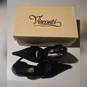 Visconti Extra Long Pointed Toe Heels Size 37 MADE IN ITALY rare